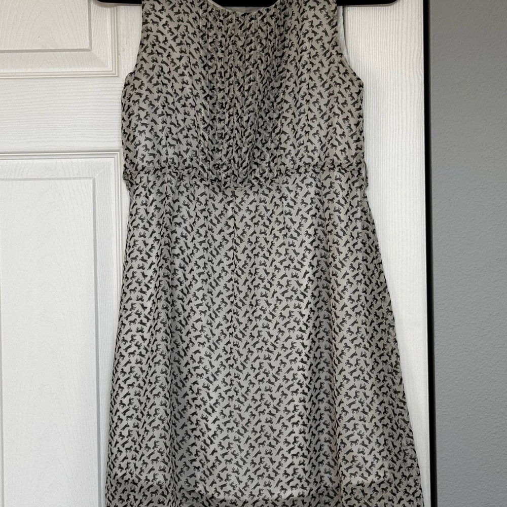 Elegant Black and White Patterned Horse Dress